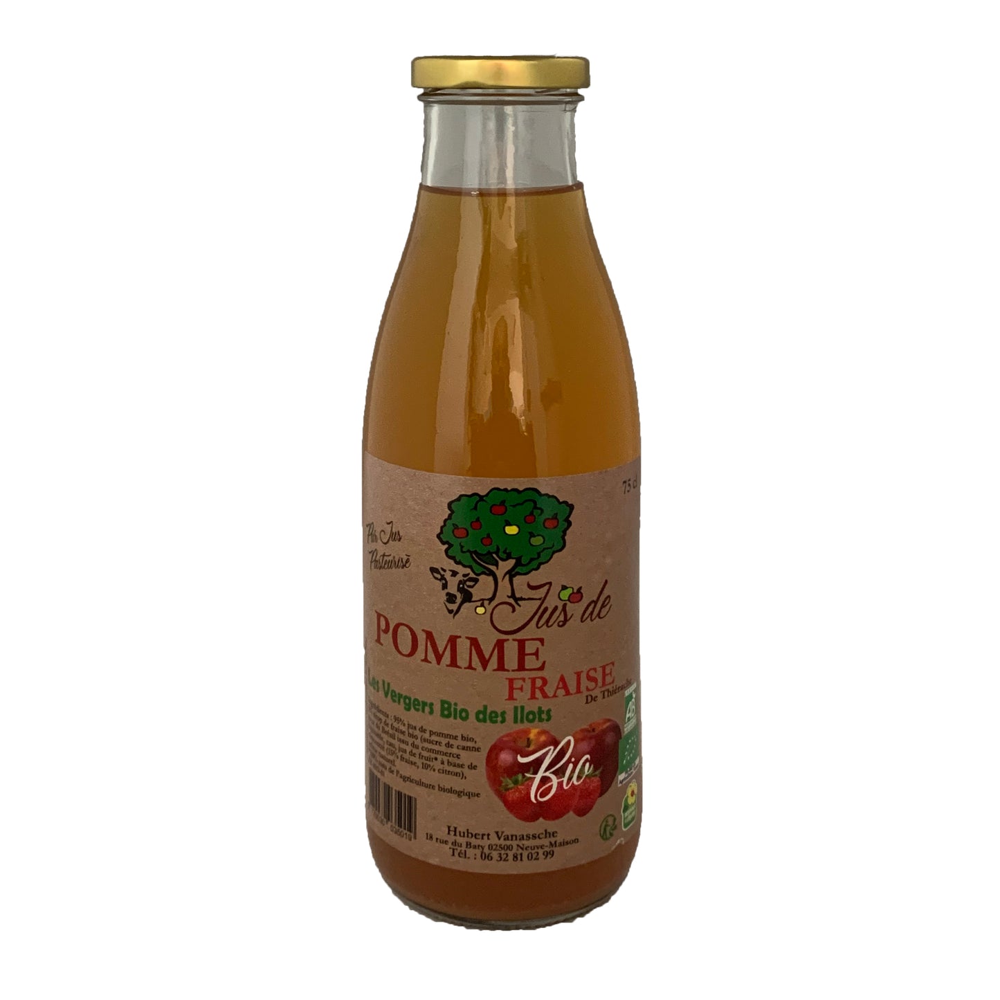 Jus de pomme fraise